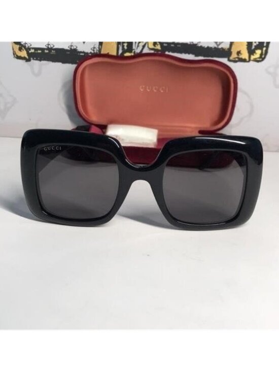 New Authentic ✨ Gucci GG0896S 001 – Oversized Black Square Sunglasses ✨ main image 10